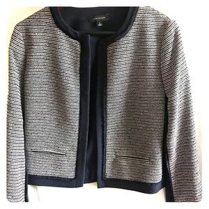 Ann Taylor Blue Tweed Blazer/Jacket Sz 4